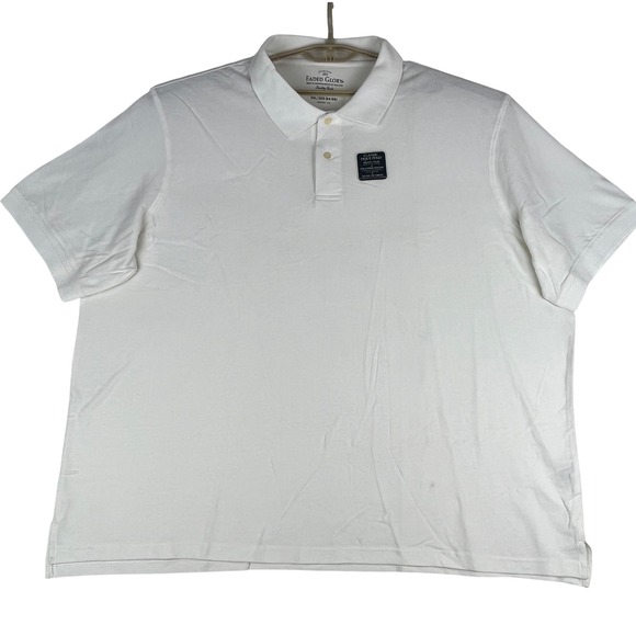 Faded Glory Other - Faded Glory Polo Shirt‎ Mens 3XL  White Classic Pique Cotton Short Sleeve NWOT